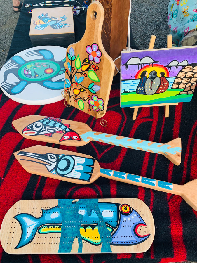 Pieces from Buffalo's Art & Custom Work by Native American artist Shana Lukinich and family.