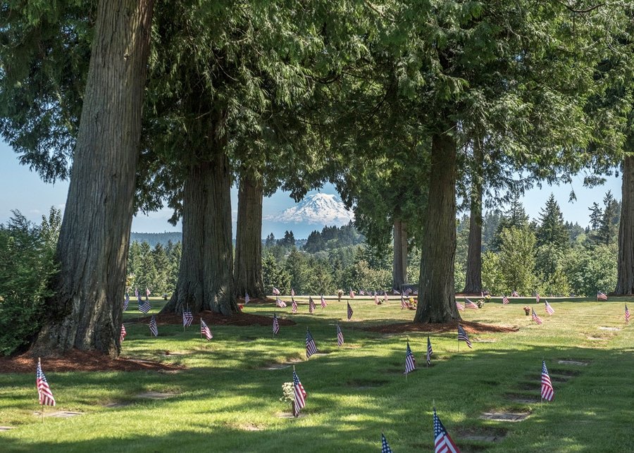 Memorial day decorations at Haven of Rest in Gig Harbor. Photo: Ed Johnson, KP News