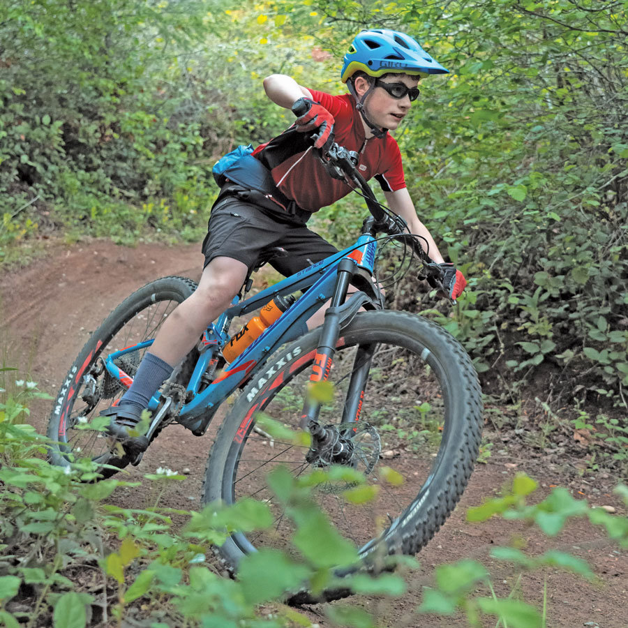 Key Pen Parks created the hugely popular biking course at 360 Trails and the new “home team” — the KP Pirates mountain biking team — completed their first successful season in June. Henrik Daray, 14, above. Photo: Chris Konieczny, KP News