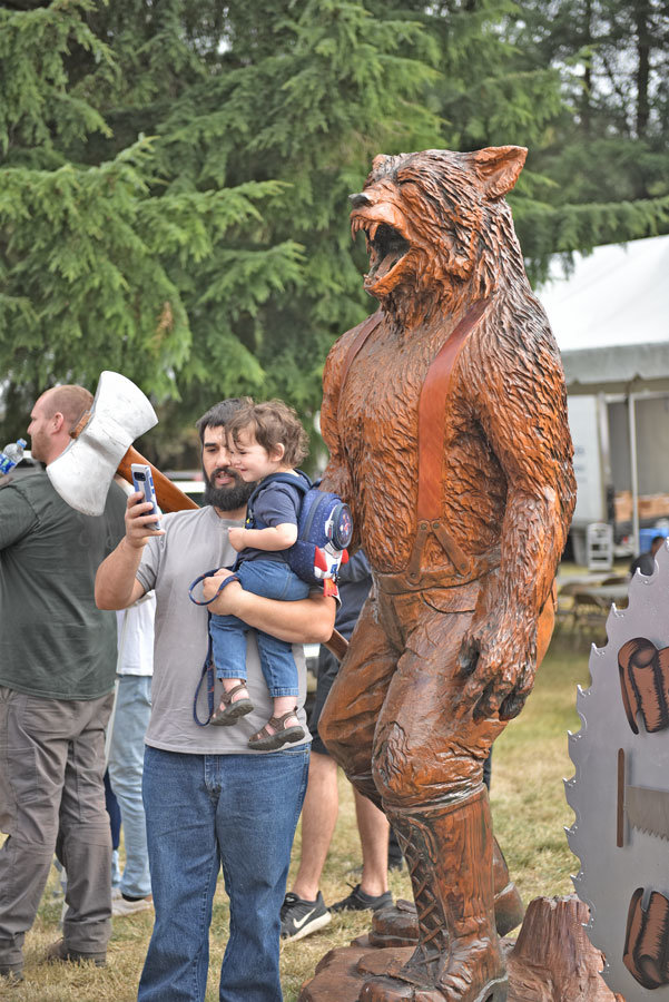 The KP Logging Show in August brought out the beast in some of us, as seen in the “Timber Beast” chainsaw sculpture by Jeff Samudosky. Over 2,000 people attended the show held at Gateway Park. Photo: David Zeigler, KP News