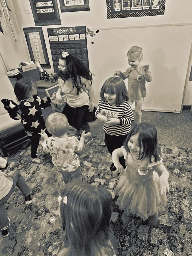 KP Cooperative Preschoolers enjoy a dance party before the phrase “social distancing” came along. Photo: Krisa Bruemmer, KP News
