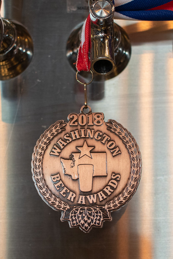 Bent Bine Brew Co. received a bronze medal in the 2018 Washington Beer Awards for their Peaceable American Porter.