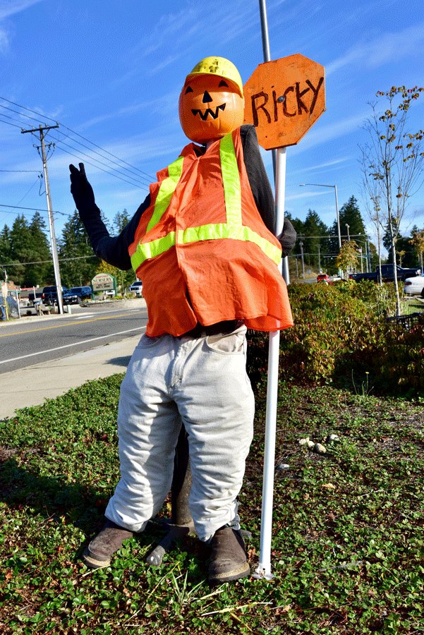 First place in the KP Scarecrow Contest went to creators Christel and Brody Wheatman of Lakebay for "Ricky".