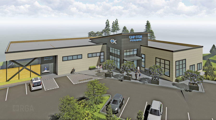 FISH moved into its new Gig Harbor facility in July. Architect's digital rendering.