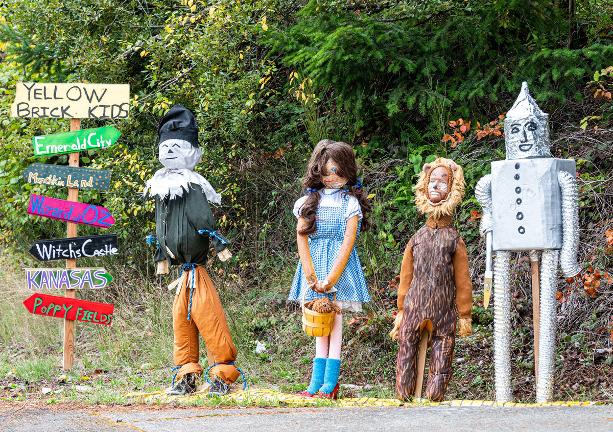 Sonja Nesta of Lakebay won first place and $175 in prize money with “The Yellow Brick Kids” in the annual Scarecrow Contest. more on pages 10-11.