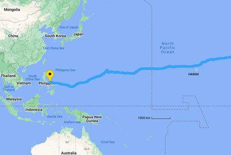 In nine months, Eruç rowed from Crescent City, California to Legazpi City, Philippines.