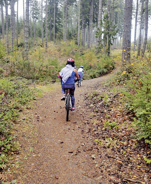 Some first-time mountain bikers from Red Barn Youth Center on 360 Trails last fall.