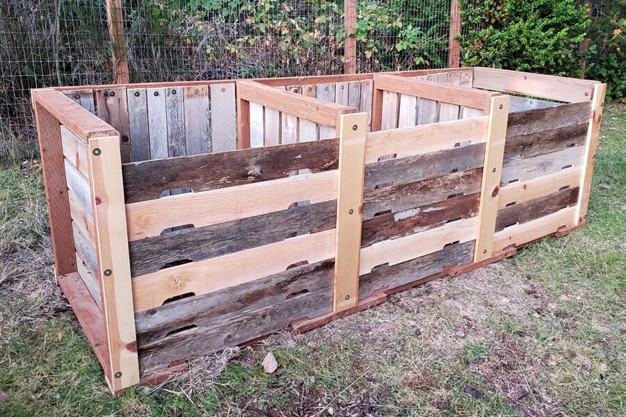 Key Peninsula resident Sharron Dean shared this photo of the composting bins her husband built for their home garden.