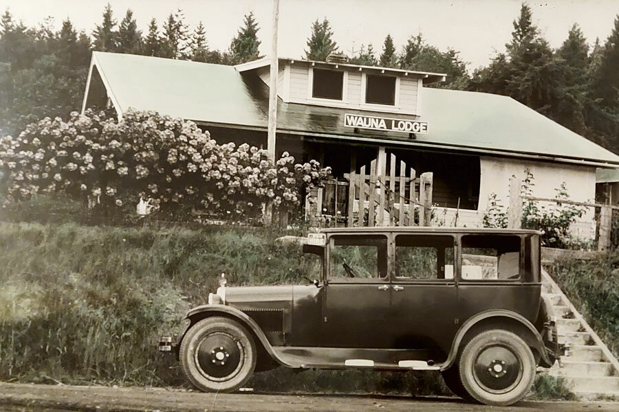 Wauna Lodge was built in 1919. The car dates this photo to the mid-1920s.